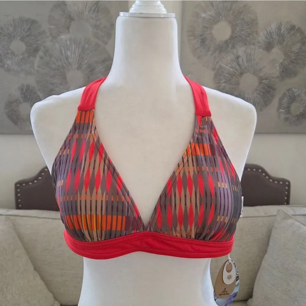 Prana Lahari Halter Bikini Top Sz Sm